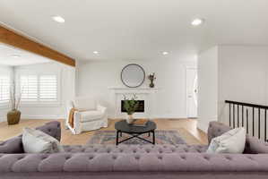 Hardwood floors throughout the upstairs