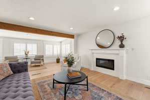 Fireplace is perfect for fire