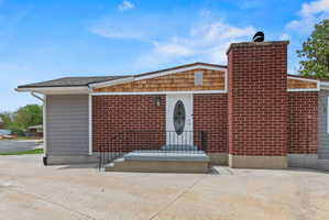 Side entrance to the home, classic brick