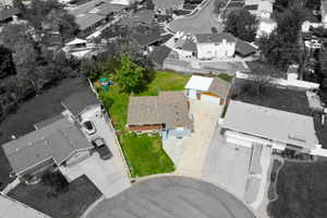 Aerial view of residential area