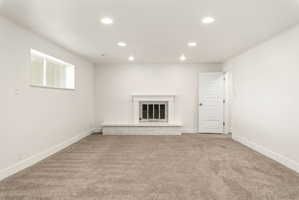 Basement fireplace