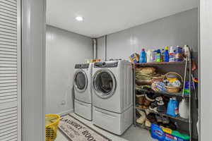 Spacious utility room. Washer and Dryer included.