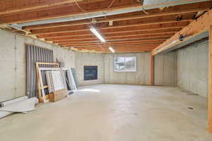 View of below grade area