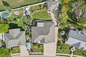 Aerial view of residential area
