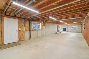 View of unfinished below grade area