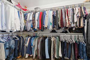 View of walk in closet