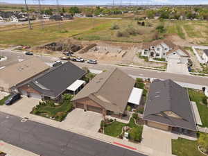 Aerial view of residential area