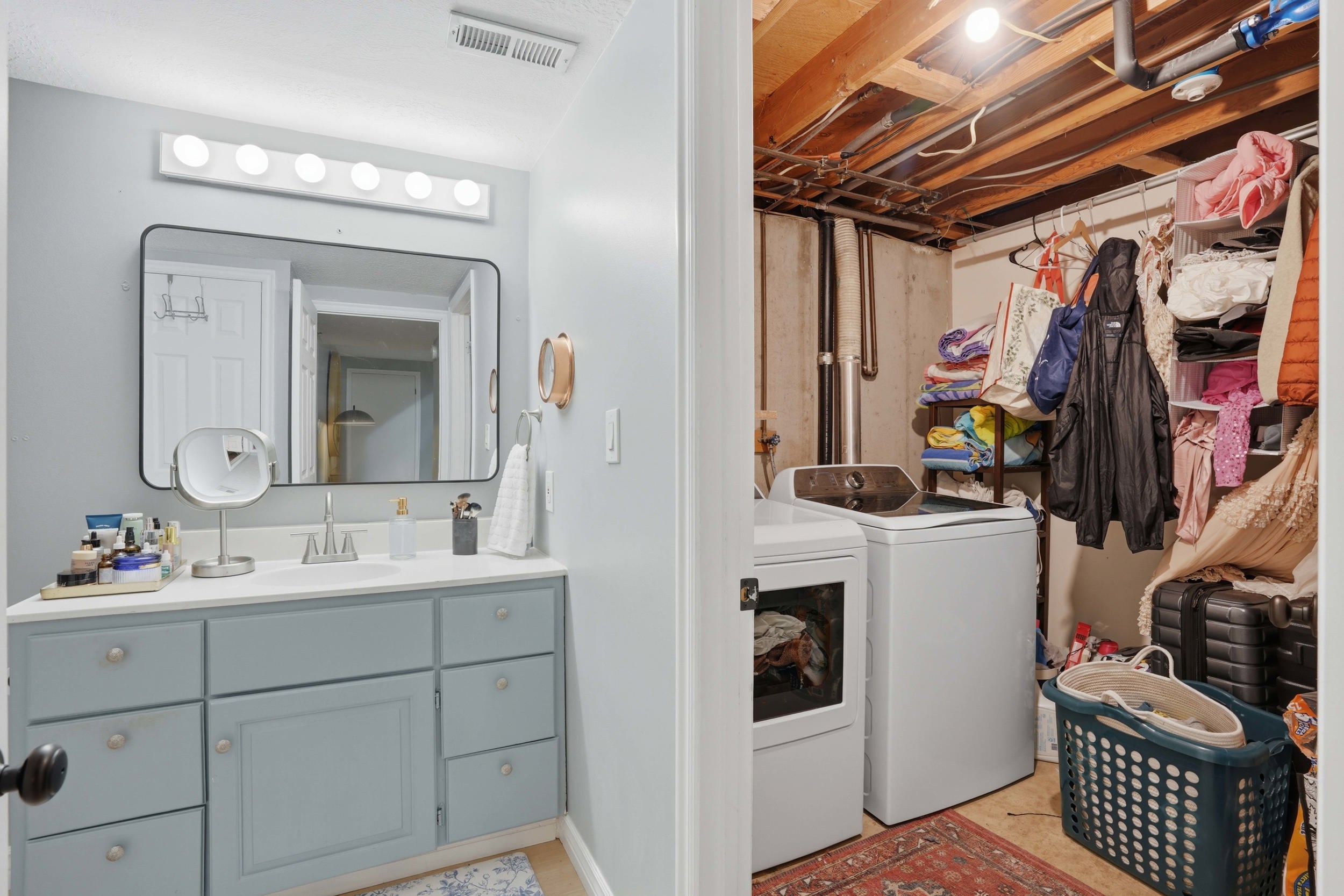 Laundry area with washing machine and dryer