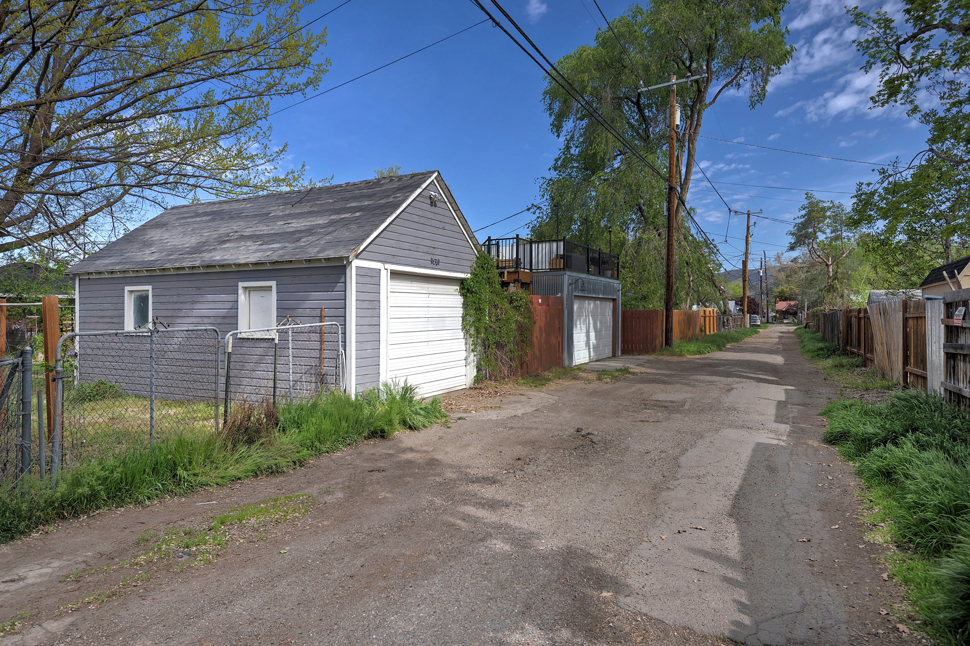 View of asphalt alley