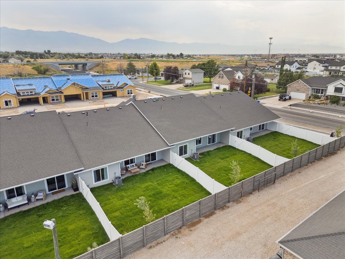 Aerial view of residential area