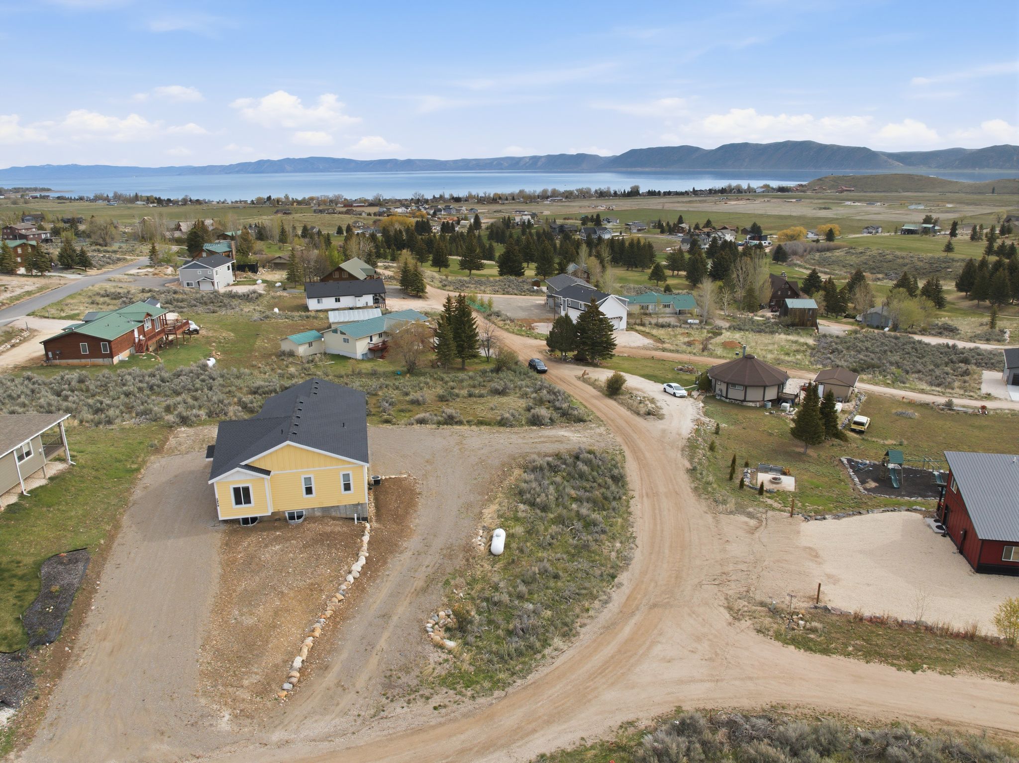 Aerial view of mountains