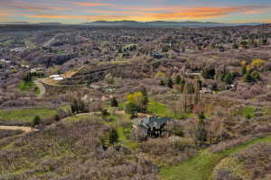 Drone / aerial view of sunsets from property