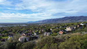 Mountain view with nearby suburban area