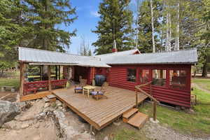 Deck featuring grilling area