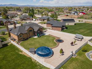 Aerial view of residential area