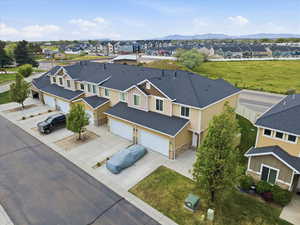 Aerial view of residential area
