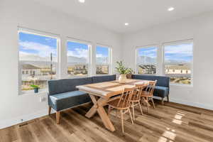 Large Window-Lined Dining Nook