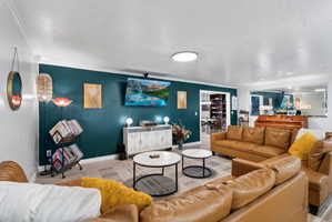 Living room facing kitchen