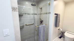 Walk in shower in master