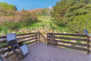 Deck with a mountain view