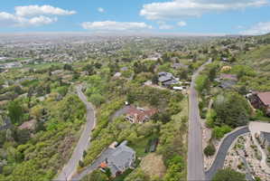 Aerial view of residential area
