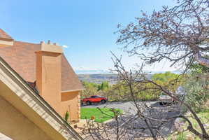 View of yard featuring a mountain view