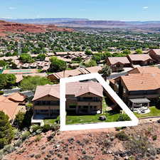 Aerial view of residential area