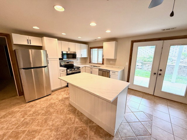 ADU kitchen with a walk-out basement