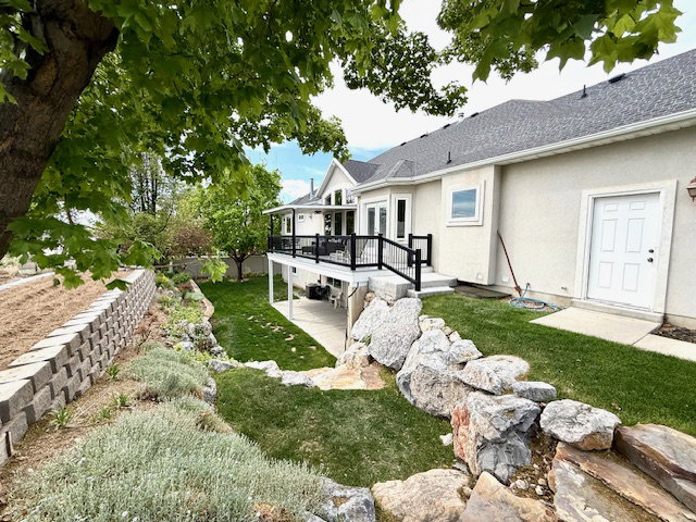 Fully fenced back yard