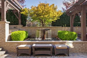View of patio featuring a pergola