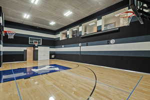View of basketball court with community basketball court
