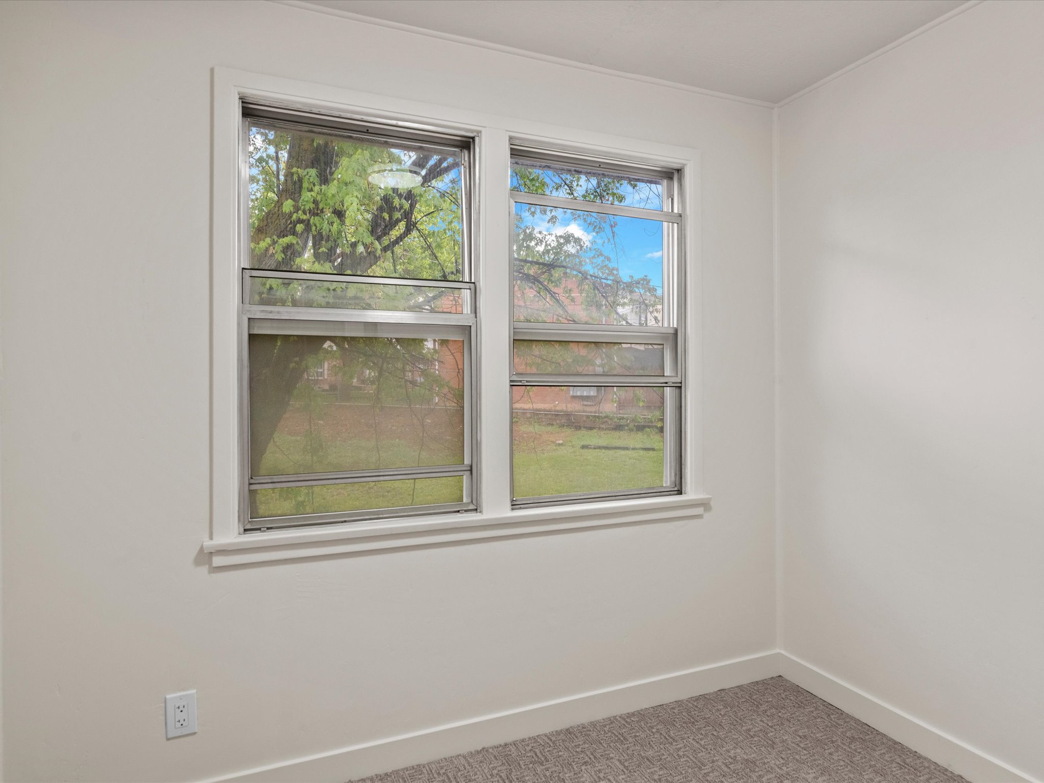 Unfurnished room with baseboards and carpet floors