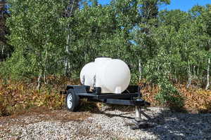 Included water hauling trailer