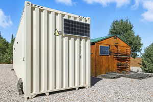 Solar lighting in shop and storage containers