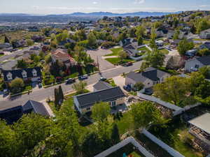 Aerial view of residential area