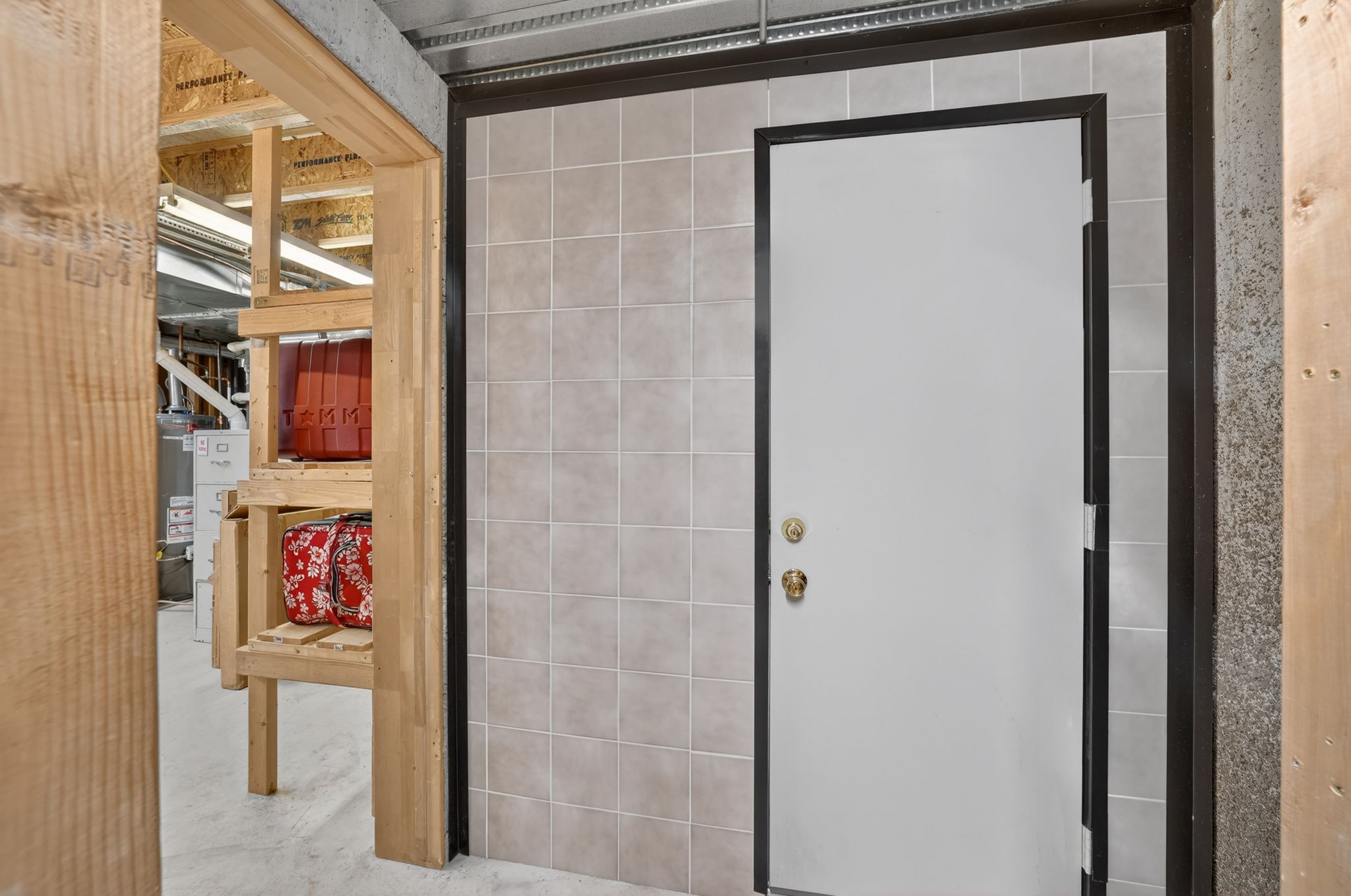 Bathroom with gas water heater