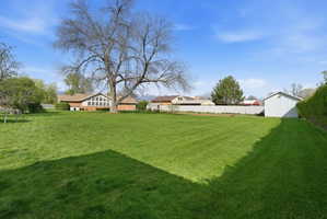 View of yard featuring an outbuilding