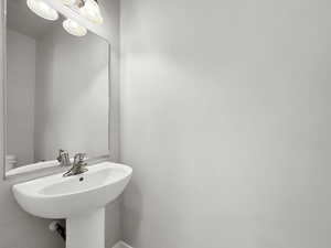 Half Bath just inside garage