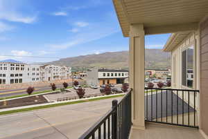 Primary balcony with a mountain view