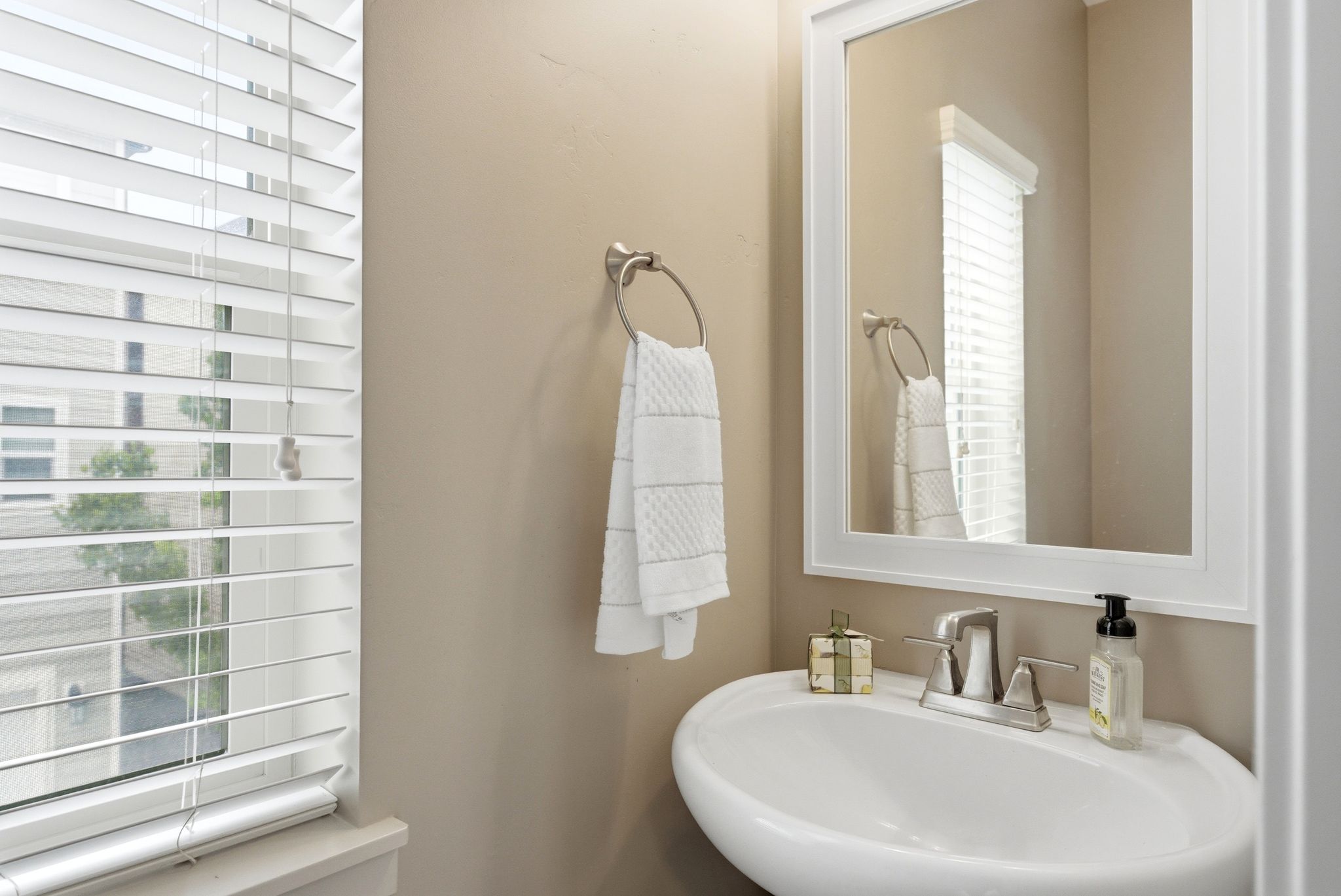Powder bath near kitchen
