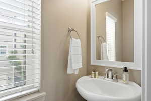 Powder bath near kitchen