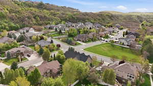 Aerial view of residential area