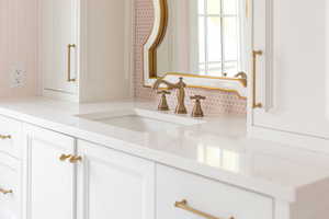 Detailed view of vanity