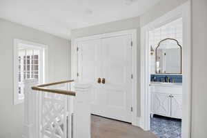 Bonus space laundry closet and 3/4 bathroom