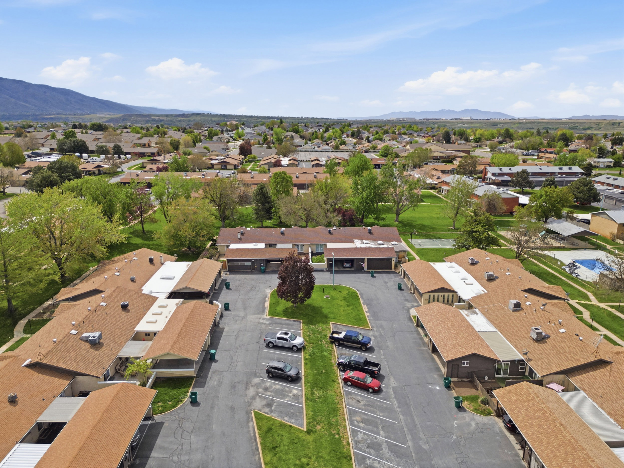 Aerial view of your carport.