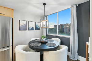 Dining area off of the kitchen