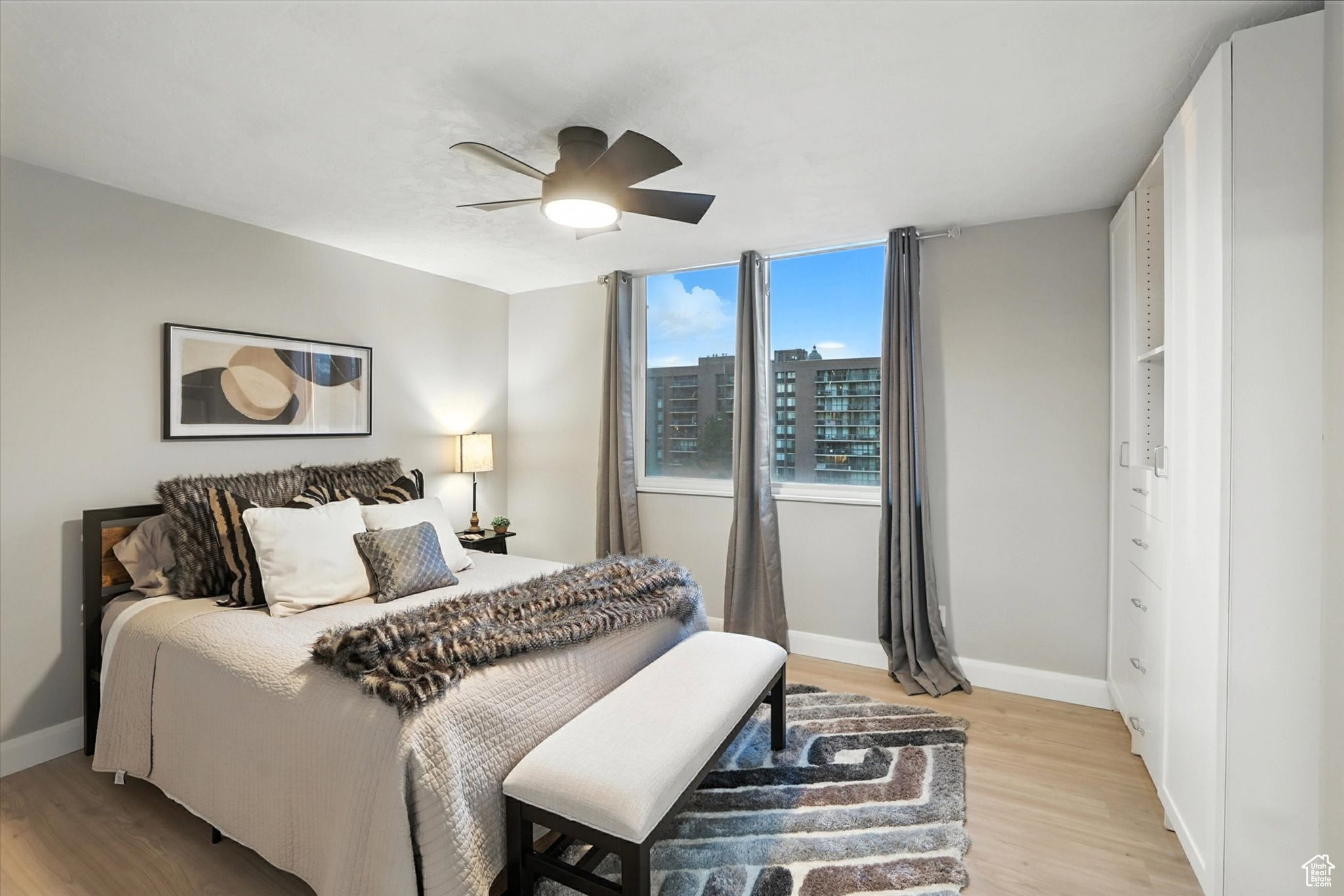 Bedroom suite on main level with northern views