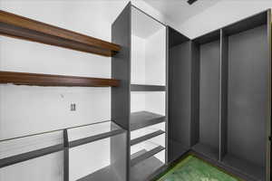 View of walk in closet