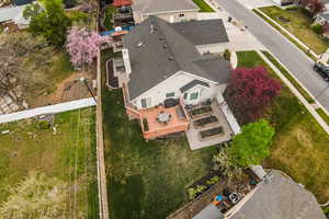 Aerial view of residential area