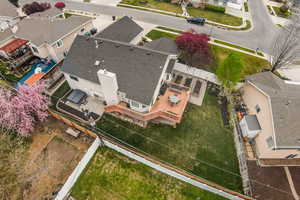 Aerial view of residential area